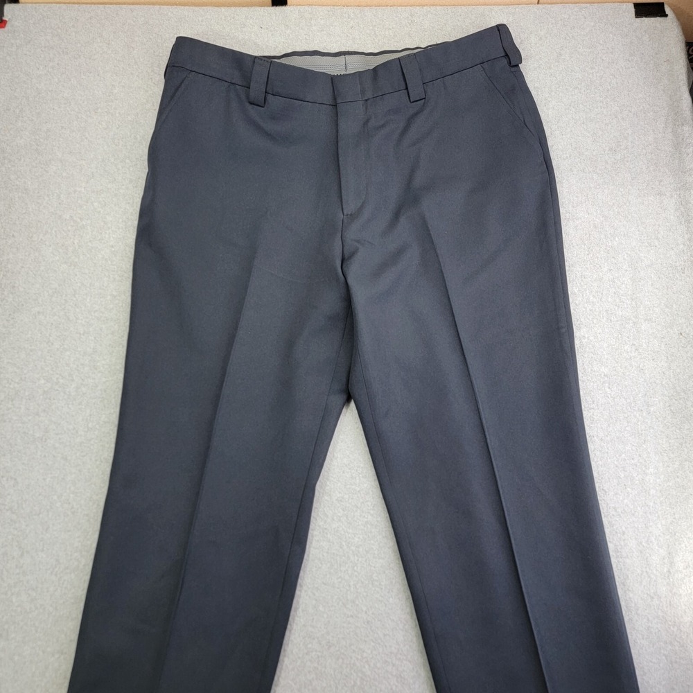 BLAUER pants mens  44x32 8650 4-POCKET POLYESTER PANTS DARK NAVY slacks police